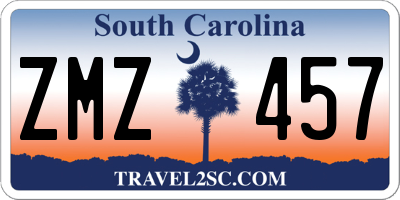 SC license plate ZMZ457