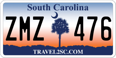 SC license plate ZMZ476