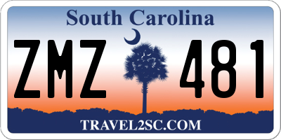 SC license plate ZMZ481