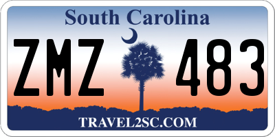 SC license plate ZMZ483