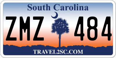 SC license plate ZMZ484