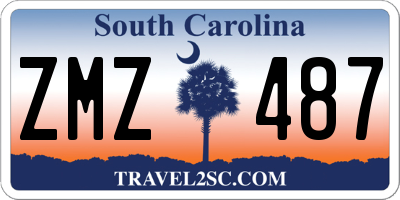 SC license plate ZMZ487