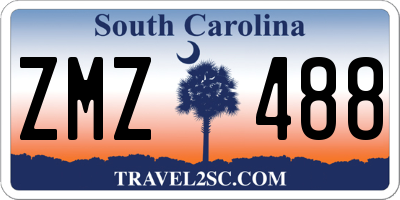 SC license plate ZMZ488
