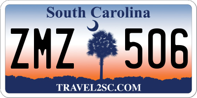 SC license plate ZMZ506