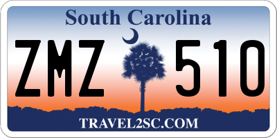 SC license plate ZMZ510