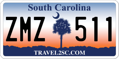 SC license plate ZMZ511