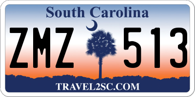 SC license plate ZMZ513