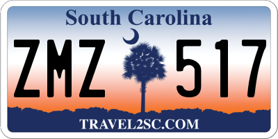 SC license plate ZMZ517