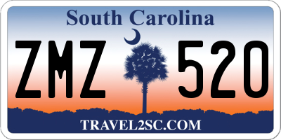 SC license plate ZMZ520