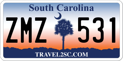 SC license plate ZMZ531