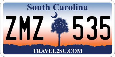 SC license plate ZMZ535