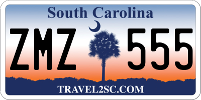 SC license plate ZMZ555
