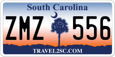 SC license plate ZMZ556