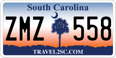 SC license plate ZMZ558