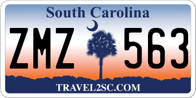 SC license plate ZMZ563