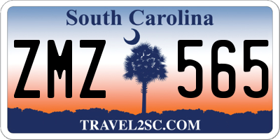SC license plate ZMZ565