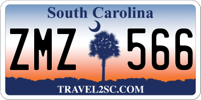 SC license plate ZMZ566