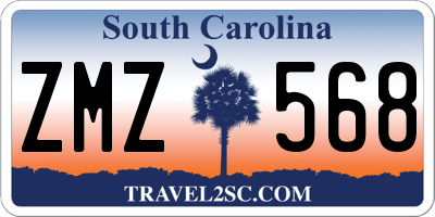SC license plate ZMZ568