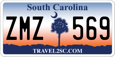 SC license plate ZMZ569