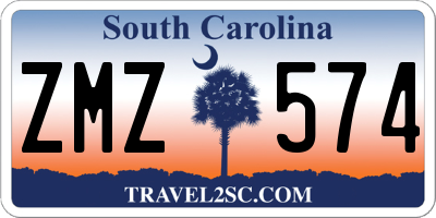 SC license plate ZMZ574