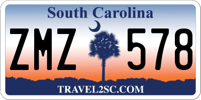 SC license plate ZMZ578