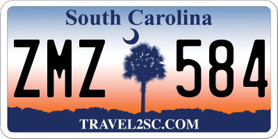 SC license plate ZMZ584