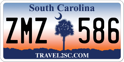 SC license plate ZMZ586