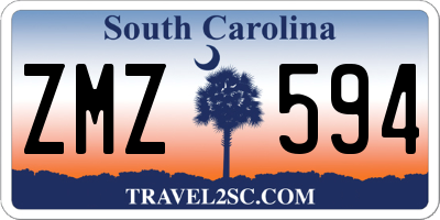SC license plate ZMZ594