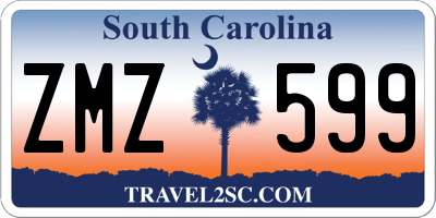 SC license plate ZMZ599