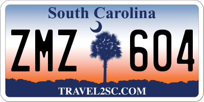 SC license plate ZMZ604