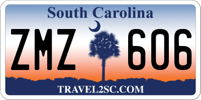 SC license plate ZMZ606