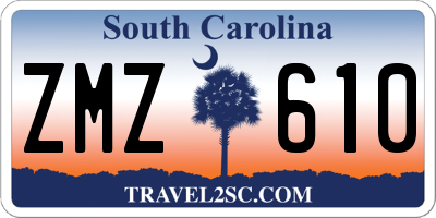 SC license plate ZMZ610