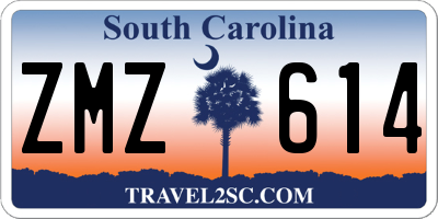 SC license plate ZMZ614