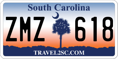 SC license plate ZMZ618