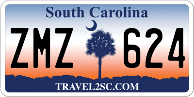 SC license plate ZMZ624