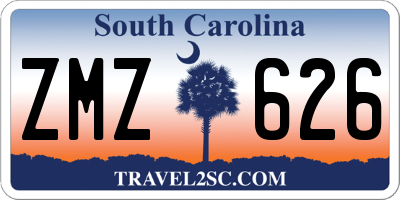 SC license plate ZMZ626