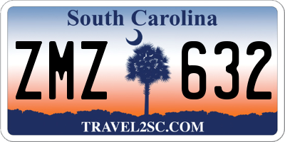 SC license plate ZMZ632