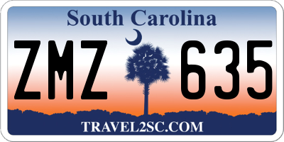 SC license plate ZMZ635