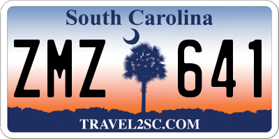 SC license plate ZMZ641