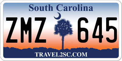 SC license plate ZMZ645