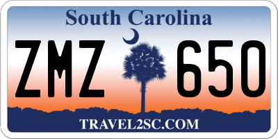 SC license plate ZMZ650