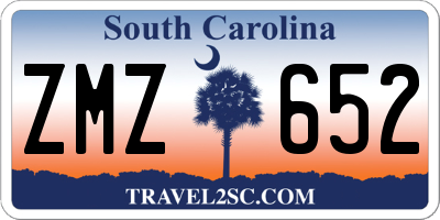 SC license plate ZMZ652