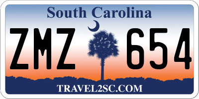 SC license plate ZMZ654