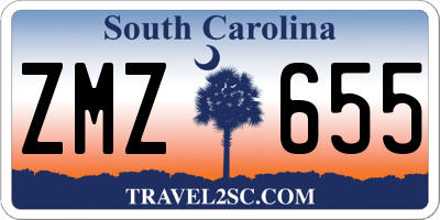 SC license plate ZMZ655