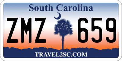 SC license plate ZMZ659