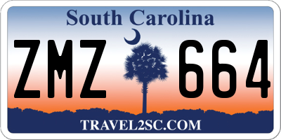 SC license plate ZMZ664