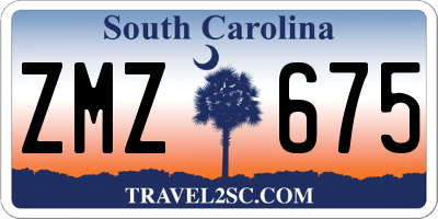 SC license plate ZMZ675