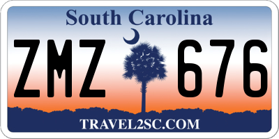 SC license plate ZMZ676