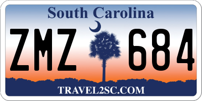 SC license plate ZMZ684