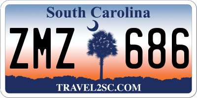 SC license plate ZMZ686